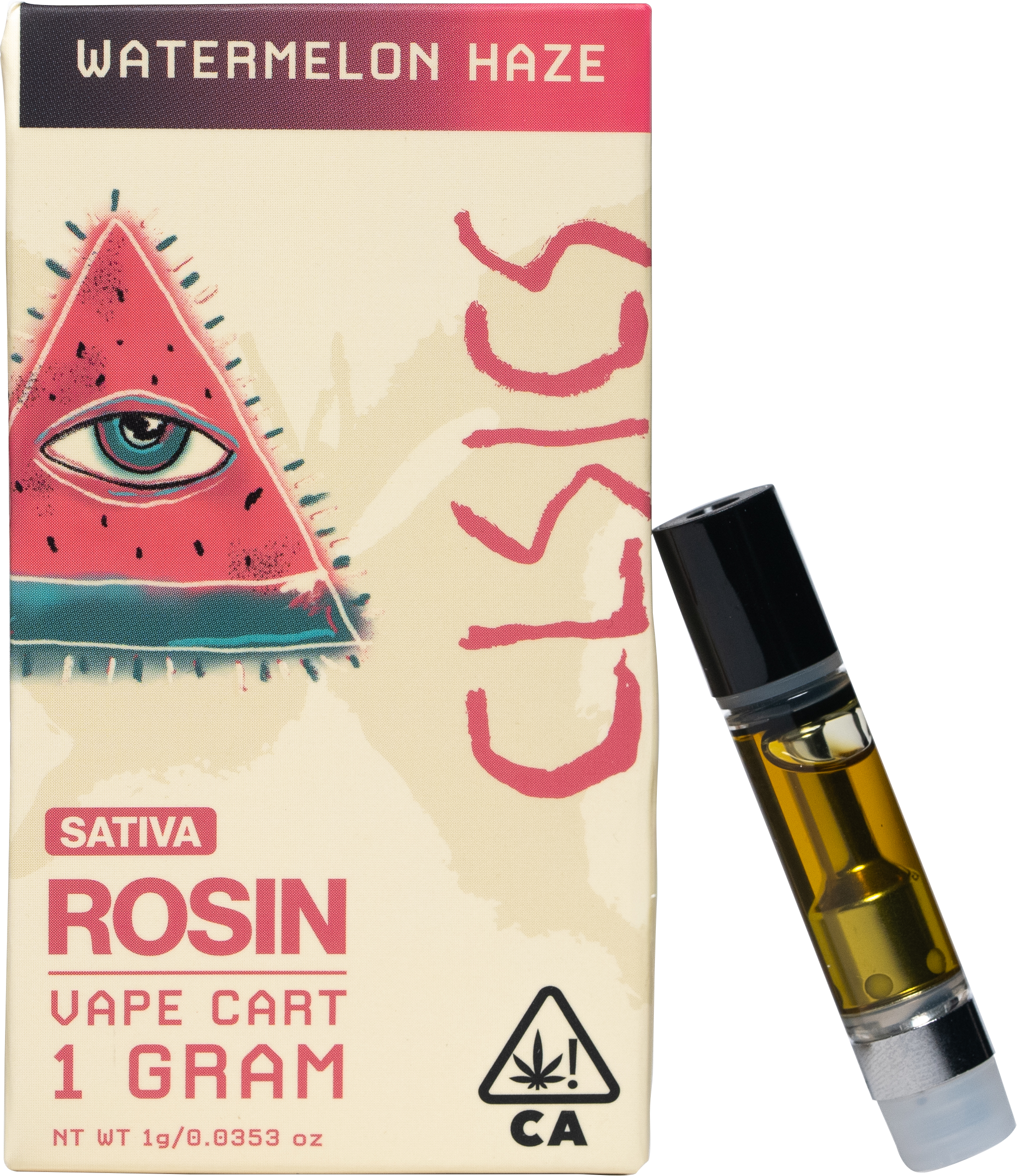 Watermelon Haze Vape Cart and Packaging